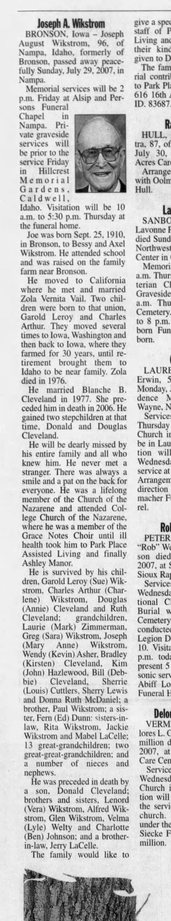 Clipping from Sioux City Journal